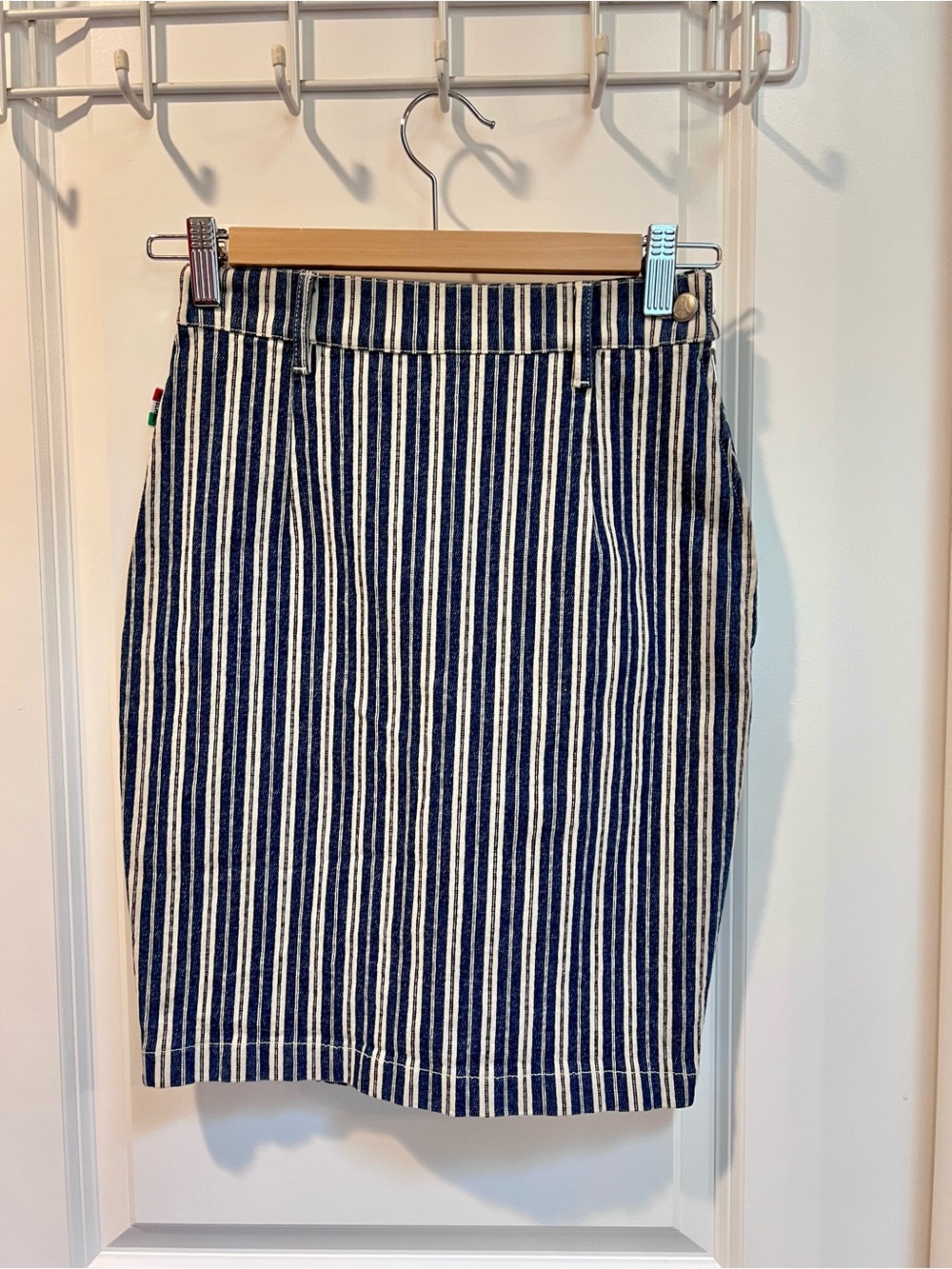 Vintage Y2K Moschino Jeans Striped Skirt – Made in Italy See Measurements